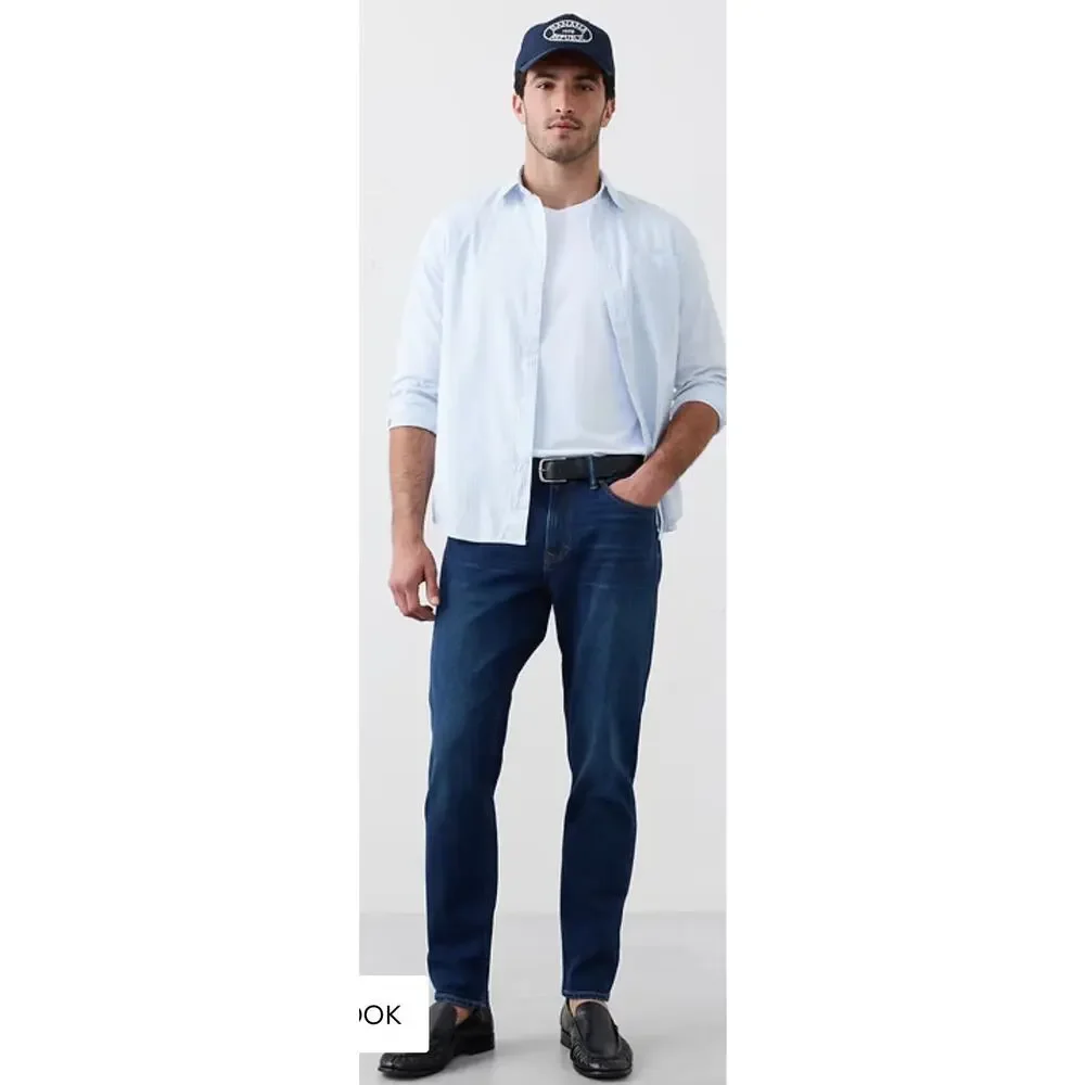 Banana Republic Travel Jean Athletic Tapered Fit Jeans Men’s 36x30 Dark Wash